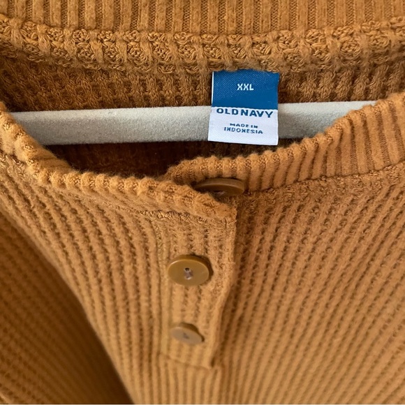 NWT Old Navy Thermal Knit Raglan-Sleeve Henley - XXL - Picture 4 of 7
